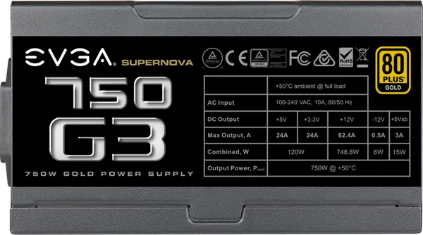 Evga SuperNOVA 750 G3 750W 80 Plus Gold220-G3-0750-X1